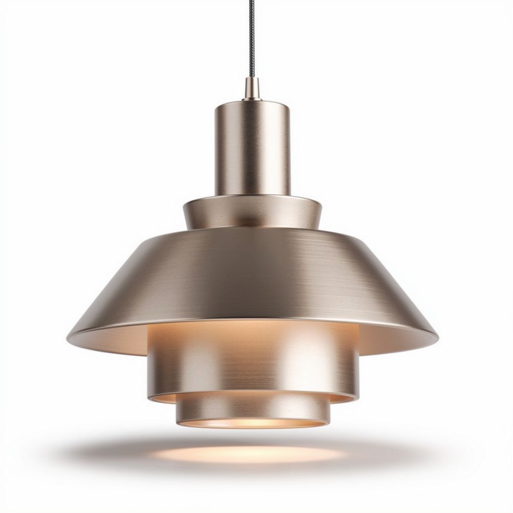 Metallic pendant lamp for modern decor 20 x 20 x 15cm shiny finish