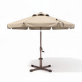 Patio umbrella with adjustable crank and sturdy aluminum frame 9 feet beige