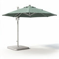 Outdoor patio umbrella with aluminum frame and 200 x 200 x 250cm canopy in green